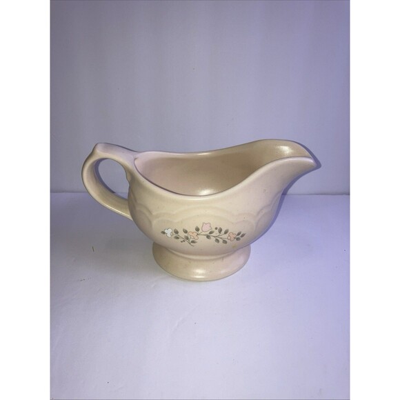 Pfaltzgraff Remembrance Creamer  Sauce Gravy Boat 7.75in long - Picture 1 of 8